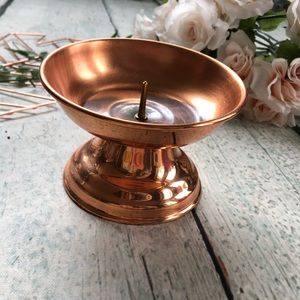 Copper guild candle holder stand decor rose gold